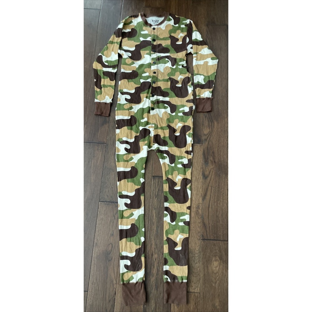 Lazy One Camo "Buck Naked" Adult Flapjack Pajama, Size Small